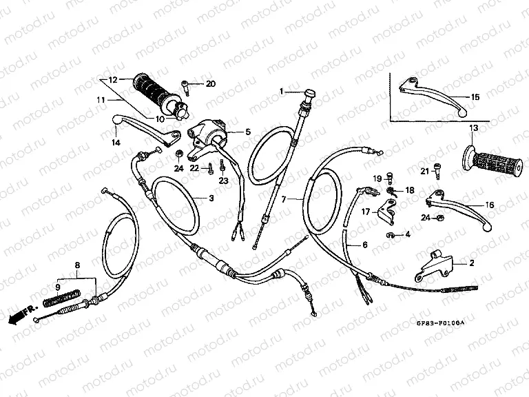 F-1 HANDLE LEVER / CABLE / SWITCH