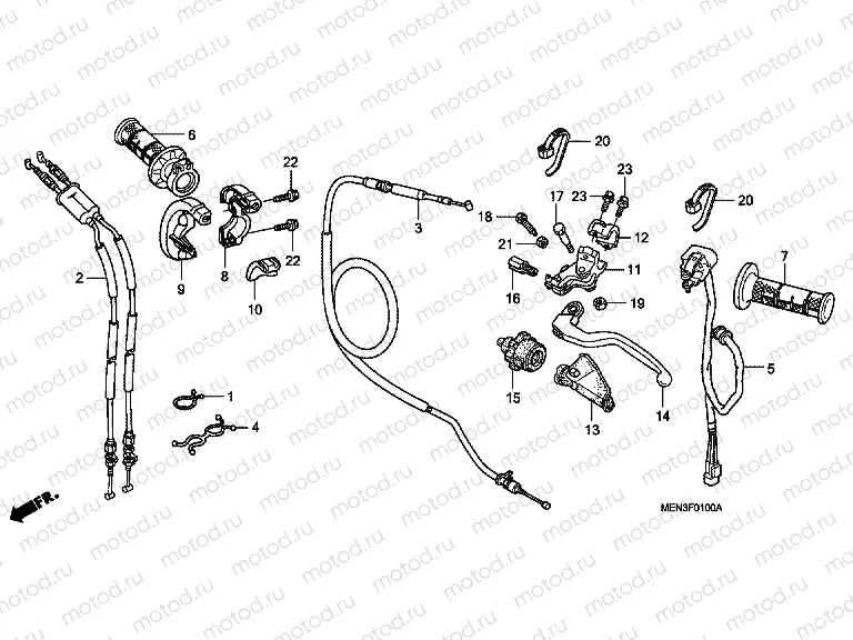 F-1 HANDLE LEVER / SWITCH / CABLE