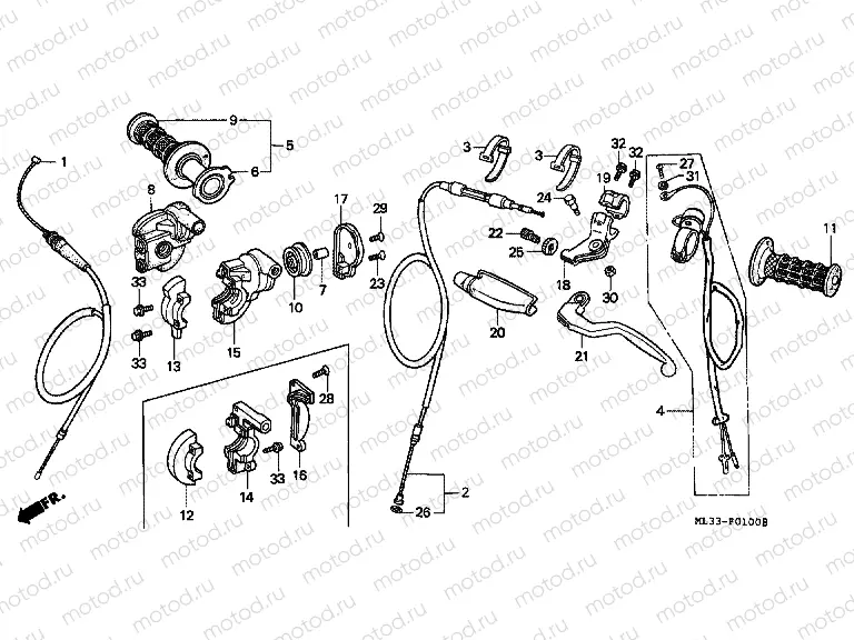 F-1 HANDLE LEVER / SWITCH / CABLE