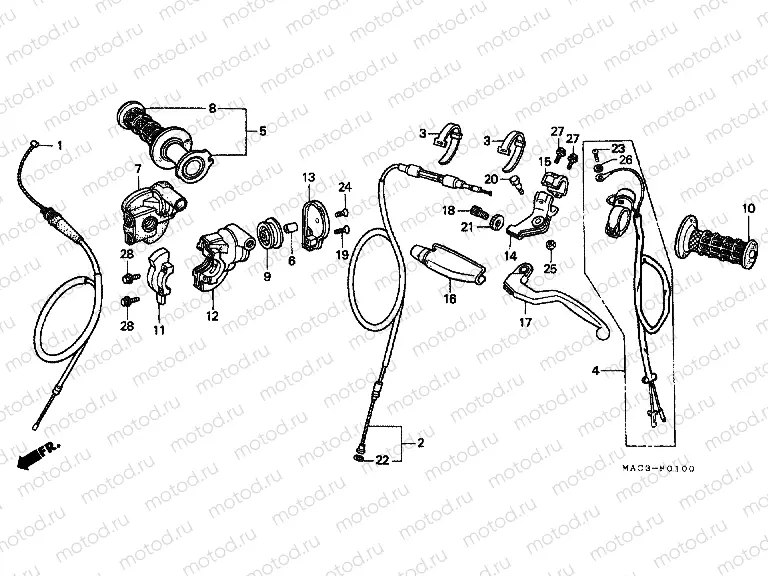 F-1 HANDLE LEVER / SWITCH / CABLE