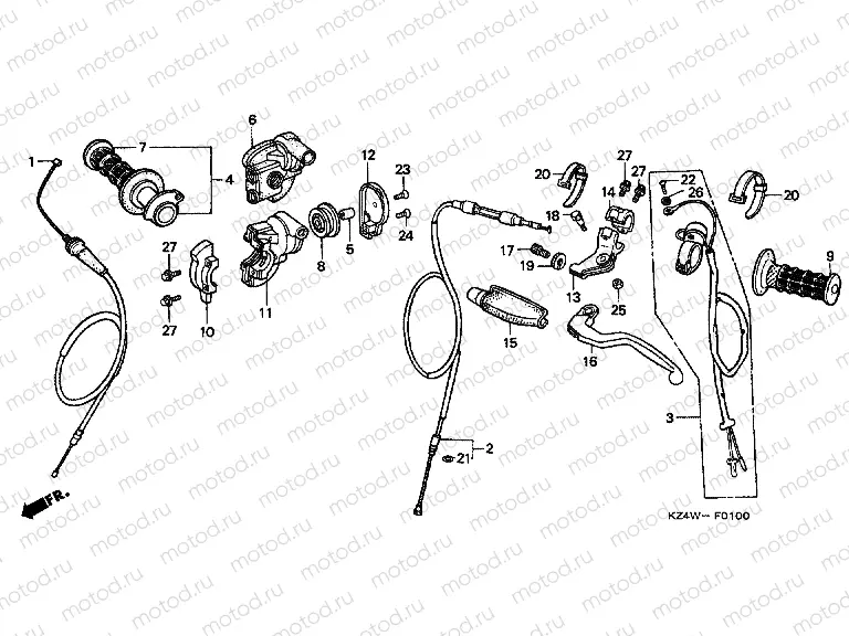 F-1 HANDLE LEVER / SWITCH CABLE