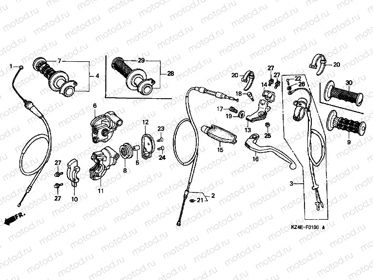 F-1 HANDLE LEVER / SWITCH CABLE