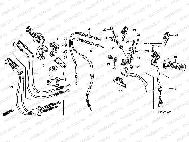 F-1 HANDLE LEVER / SWITCH / CABLE