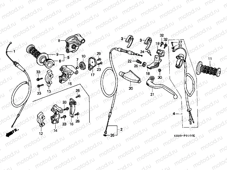 F-1 HANDLE LEVER / SWITCH / CABLE