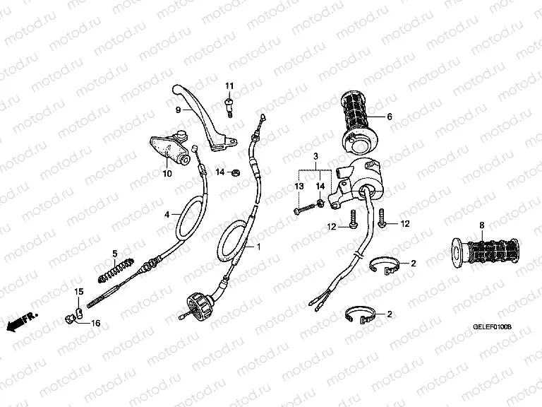 F-1 HANDLE LEVER / SWITCH / CABLE