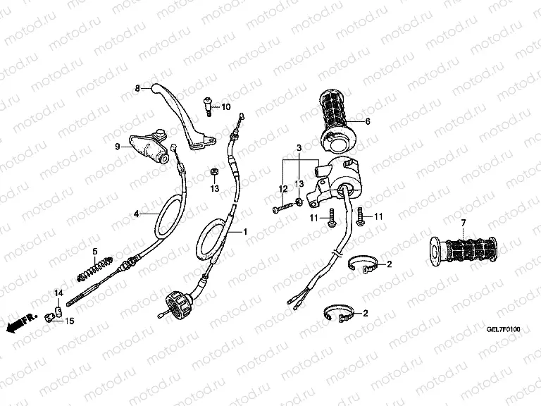 F-1 HANDLE LEVER / SWITCH / CABLE