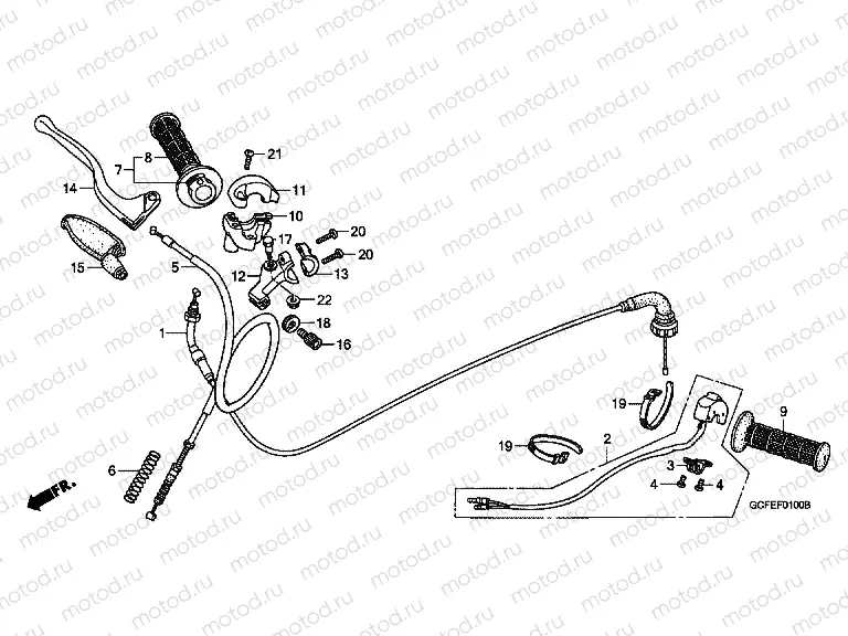 F-1 HANDLE LEVER / SWITCH / CABLE