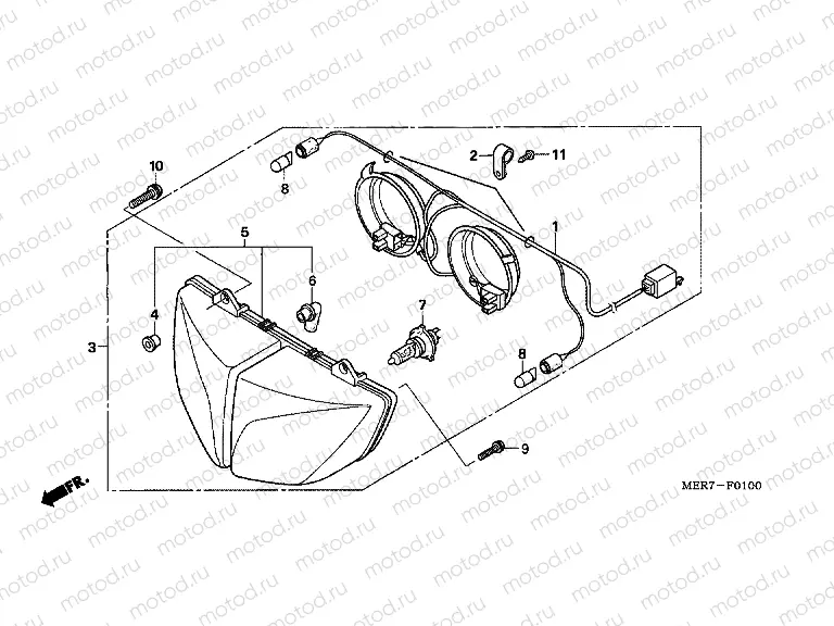 F-1 HEADLAMP (CBF600S / SA)