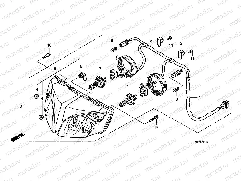F-1 HEADLAMP (CBF600S / SA)