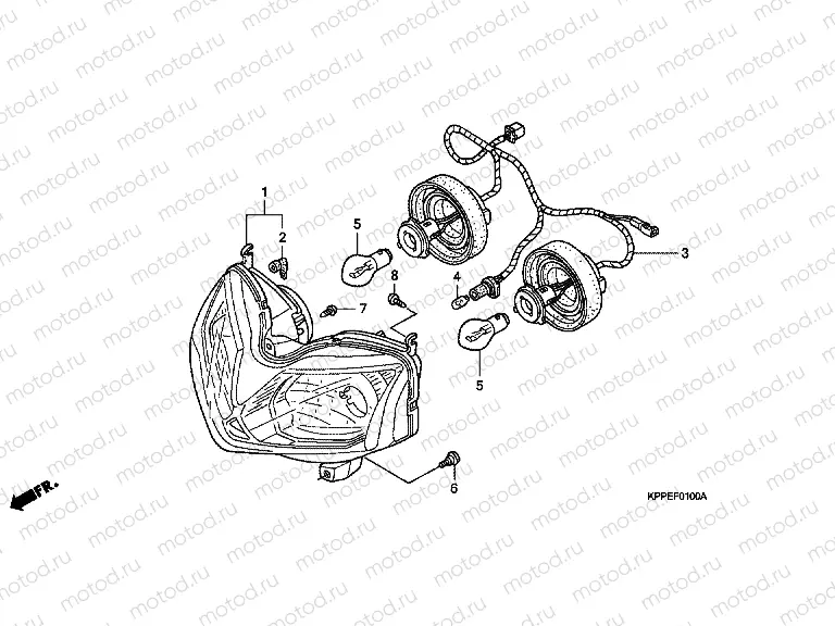 F-1 HEADLAMP (CBR125R / RS / RW5 / RW6 / RW8)