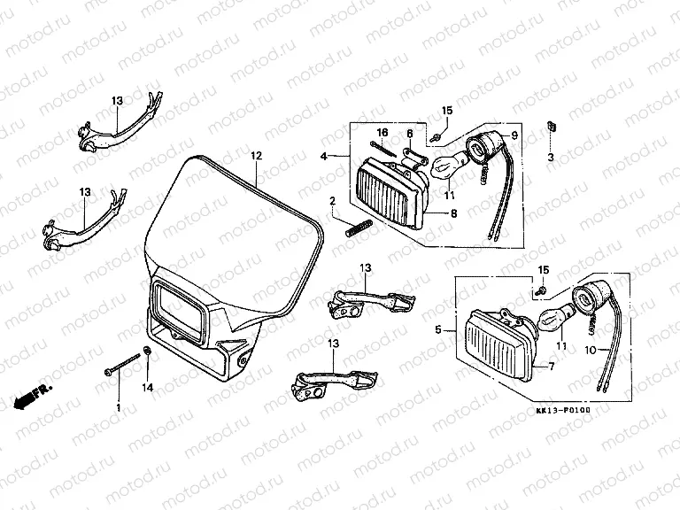 F-1 HEADLAMP (CM / DK / U)