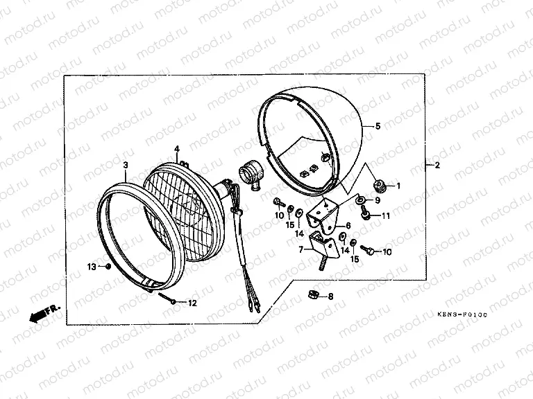 F-1 HEADLAMP (CMX250CT-CM / V / Y)