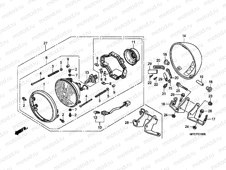 F-1 HEADLAMP (E, 2E, EC)