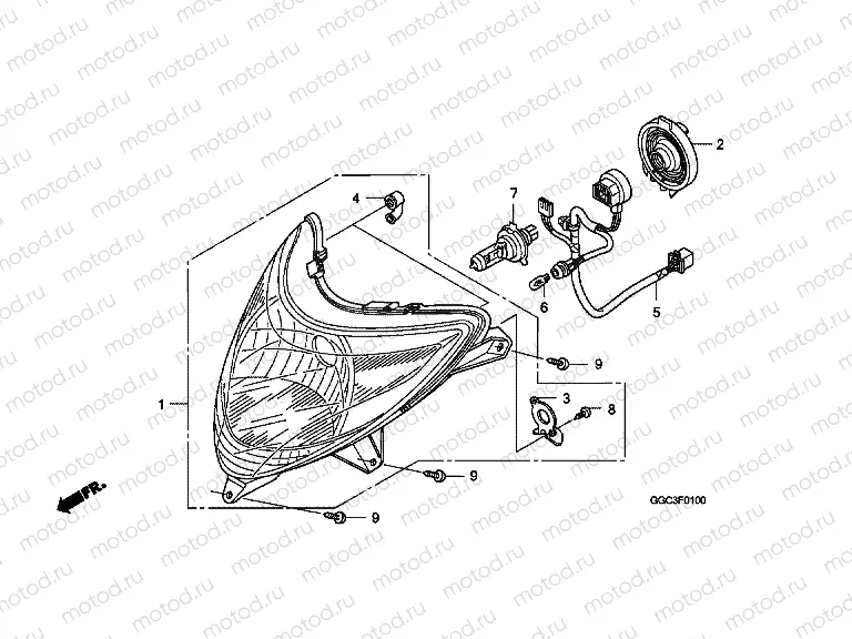 F-1 HEADLIGHT