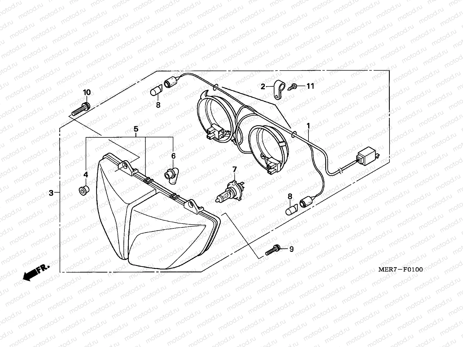 F-1 HEADLIGHT (CBF600S / SA)