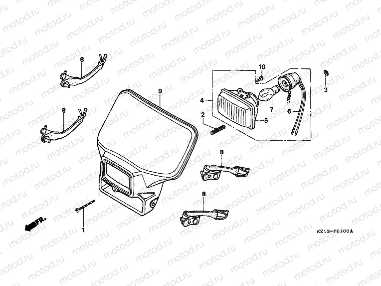 F-1 HEADLIGHT (CM / DK)