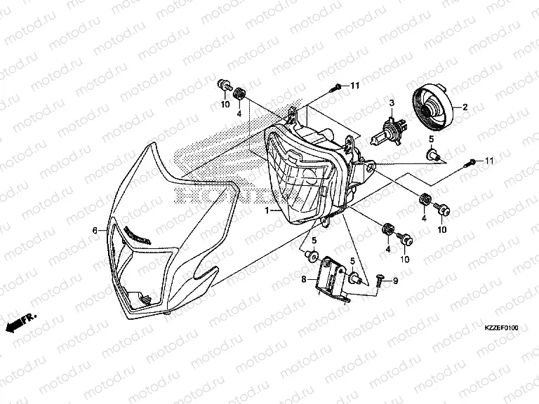 F-1 HEADLIGHT (CRF250L / LA)