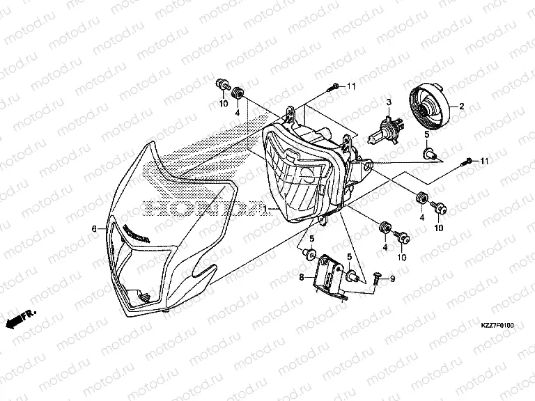F-1 HEADLIGHT (CRF250L/LA)