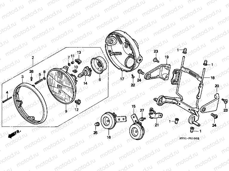 F-1 HEADLIGHT (F2/F3T/F3V)