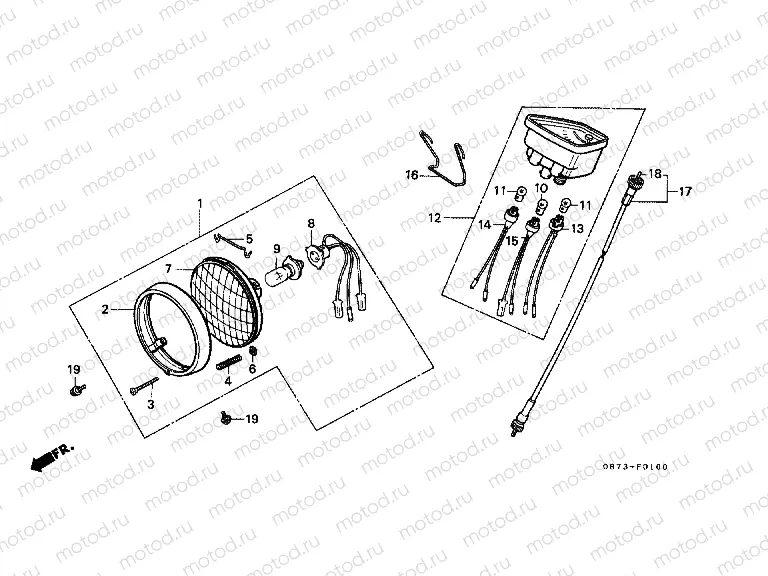 F-1 HEADLIGHT / SPEEDOMETER (1)