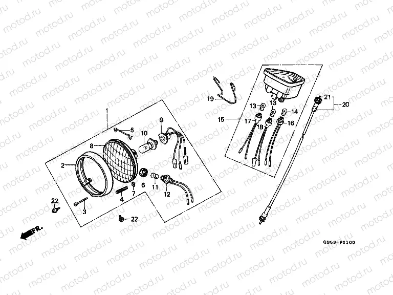 F-1 HEADLIGHT / SPEEDOMETER (C90C)
