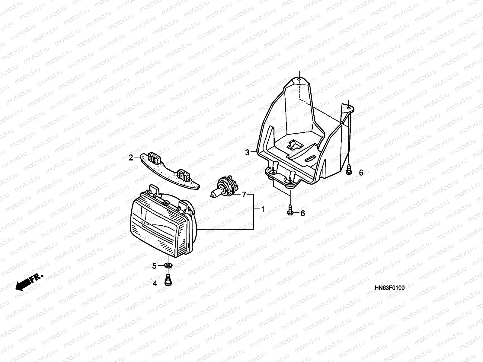 F-1 HEADLIGHT (TRX250EX1 / 2/3/4/5)