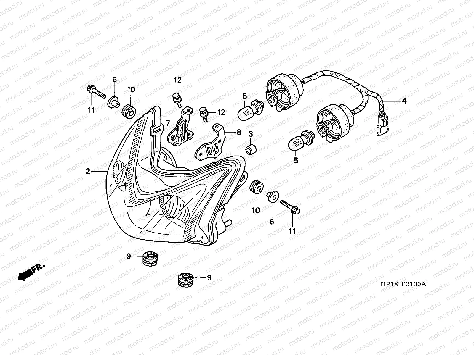 F-1 HEADLIGHT (TRX450R4,5)
