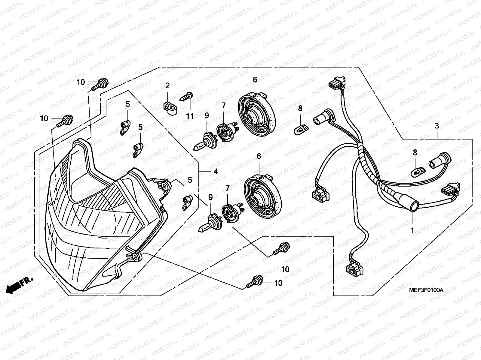 F-1 HEADLIGHT(FJS400D8)