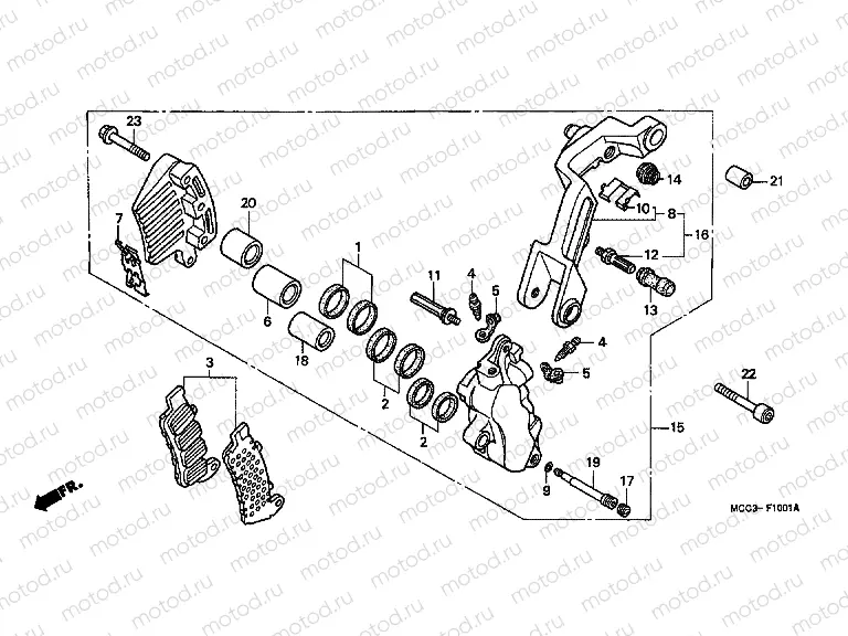 F-10-1 FRONT BRAKE CALIPER (2)
