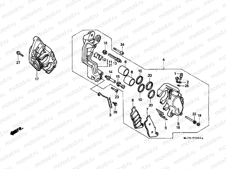 F-10-1 FRONT BRAKE CALIPER (2)