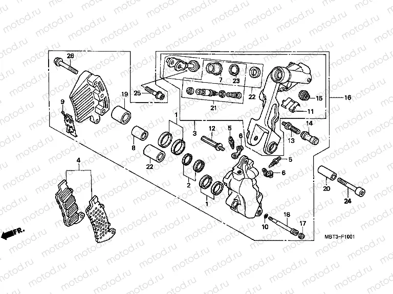 F-10-1 FRONT BRAKE CALIPER (2)