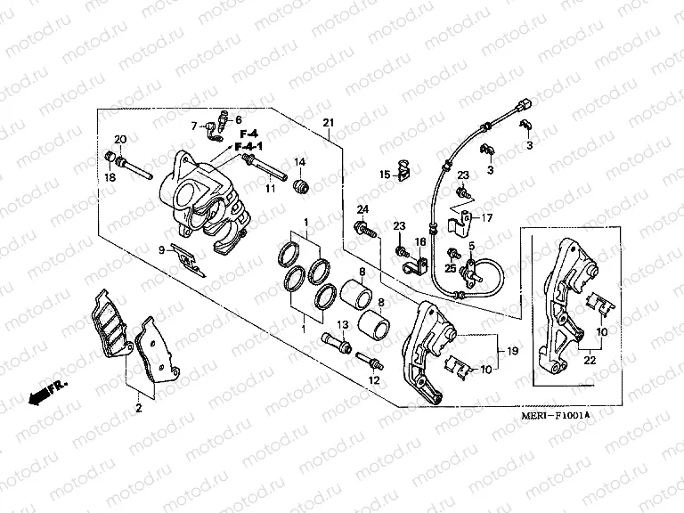 F-10-1 FRONT BRAKE CALIPER (R)