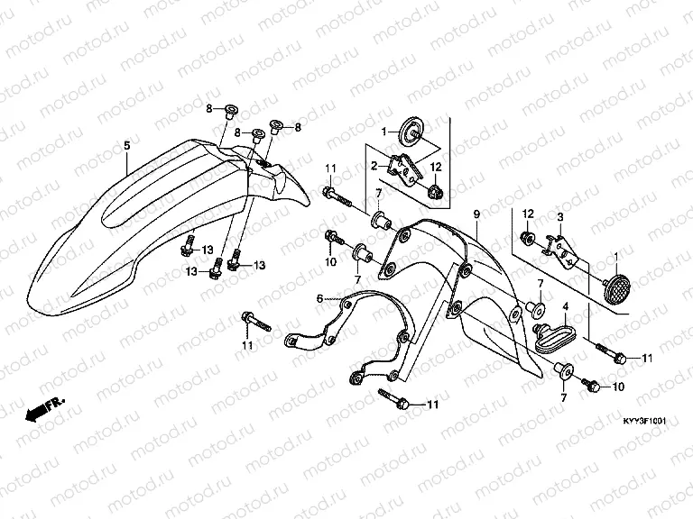 F-10-1 FRONT FENDER (2)