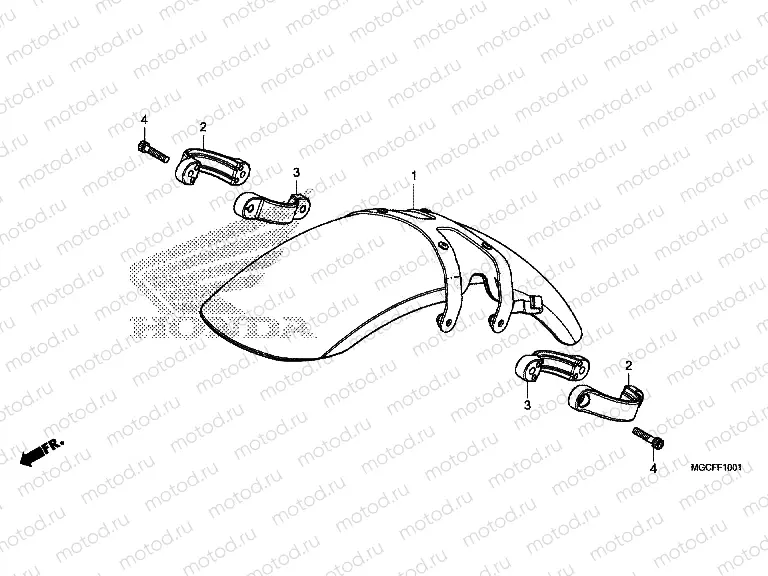 F-10-1 FRONT FENDER (CB1100NA/NAD)