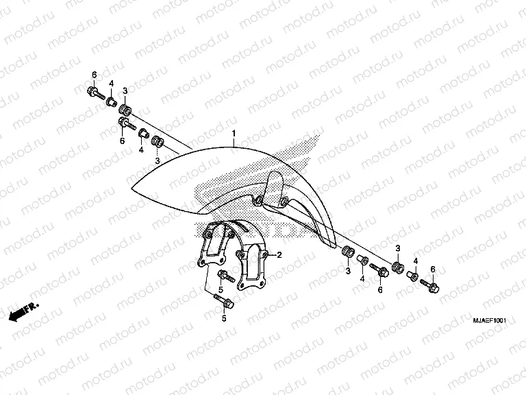 F-10-1 FRONT FENDER (VT750C2B)