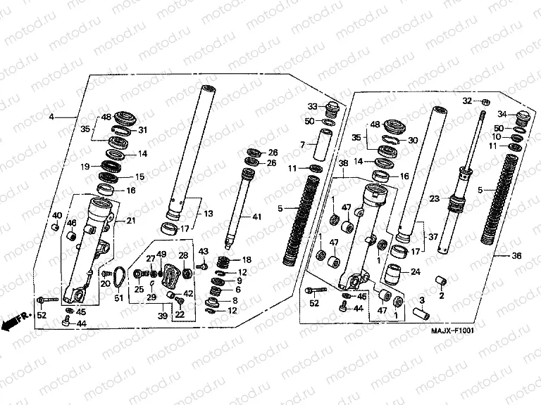 F-10-1 FRONT FORK (ST1100A)