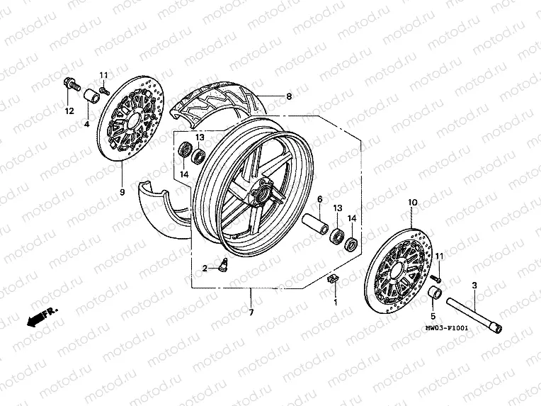 F-10-1 FRONT WHEEL (2)