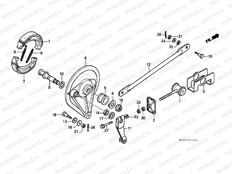 F-10-1 REAR BRAKE PANEL (R2F / R2G)