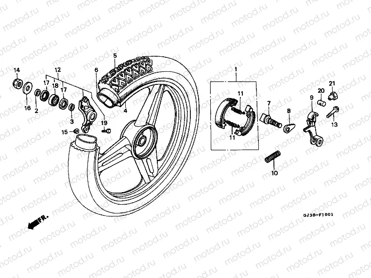 F-10-1 REAR WHEEL (SH50DP / DS)