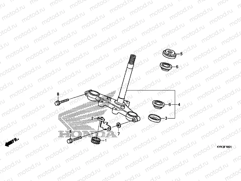 F-10-1 STEERING STEM (CRF110FK/L/M/N)