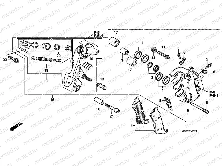 F-10-2 FRONT BRAKE CALIPER (B.)