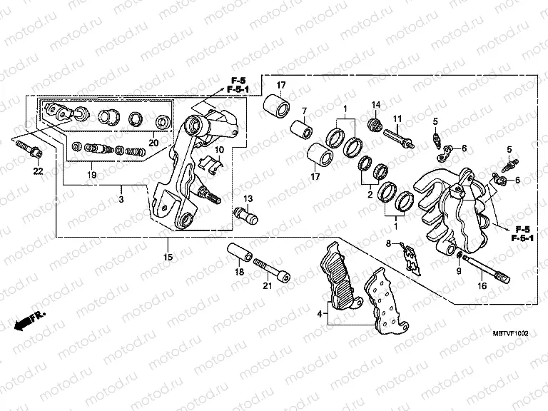 F-10-2 FRONT BRAKE CALIPER (B.)