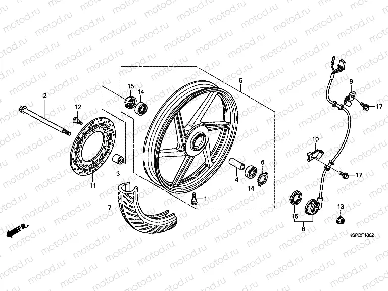 F-10-2 FRONT WHEEL (MOLDED) (2)