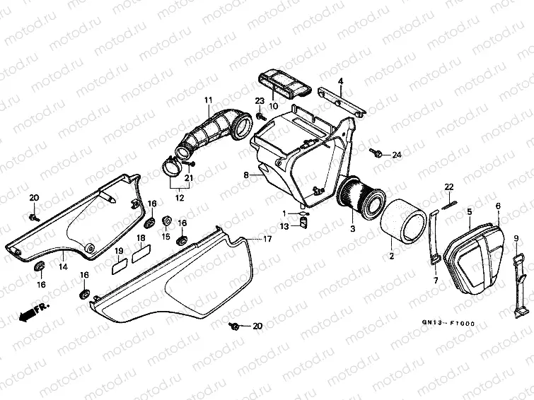F-10 AIR FILTER / SIDE COVER