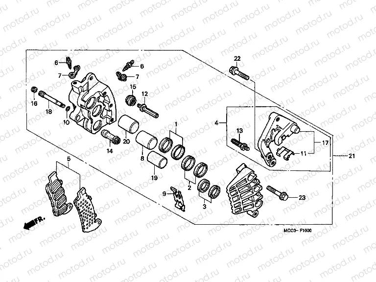 F-10 FRONT BRAKE CALIPER (1)