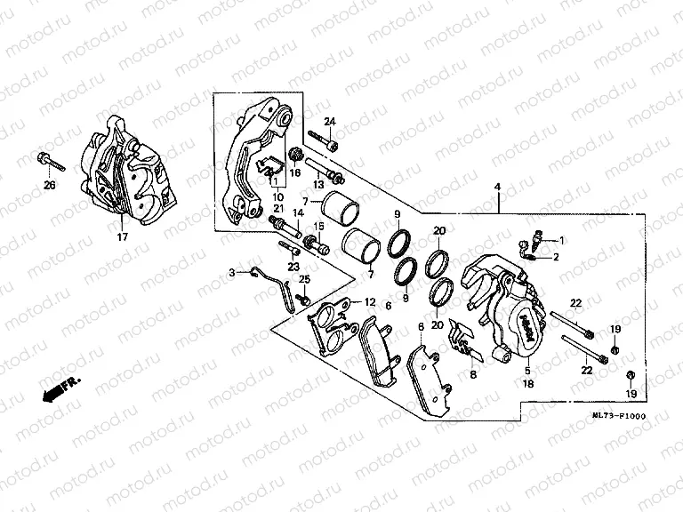F-10 FRONT BRAKE CALIPER (1)