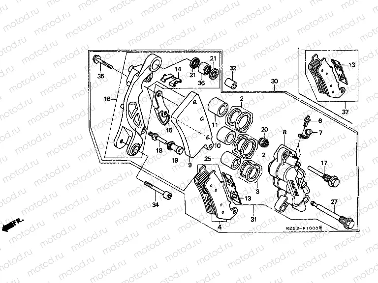 F-10 FRONT BRAKE CALIPER (1)