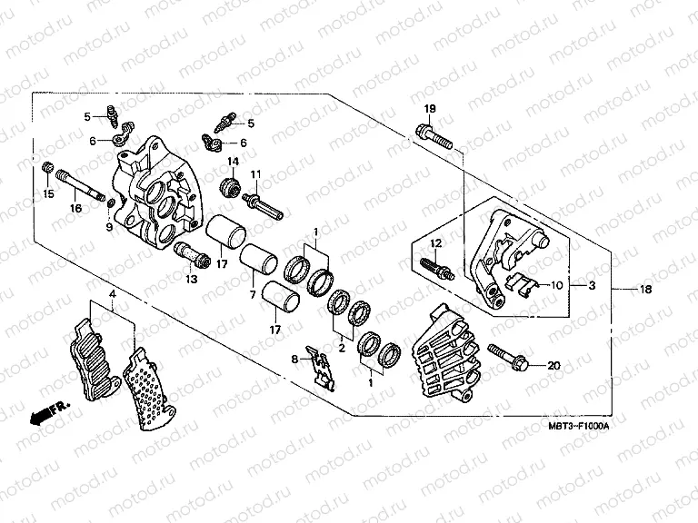 F-10 FRONT BRAKE CALIPER (1)