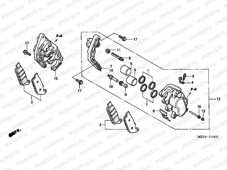 F-10 FRONT BRAKE CALIPER