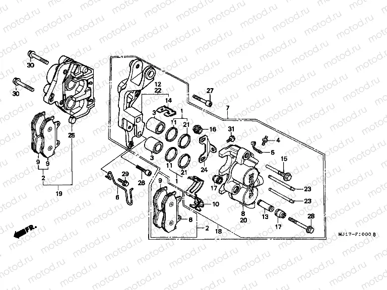 F-10 FRONT BRAKE CALIPER